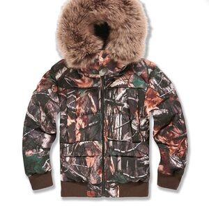 Jordan Craig Kids Camouflage Fur Hood Jacket